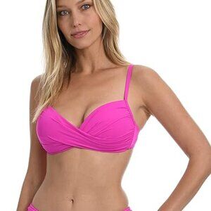La Blanca Women's Over the Shoulder Wrap Bikini Top - 4